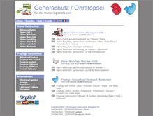 Tablet Screenshot of gehoerschutz.earplugs-europe.com
